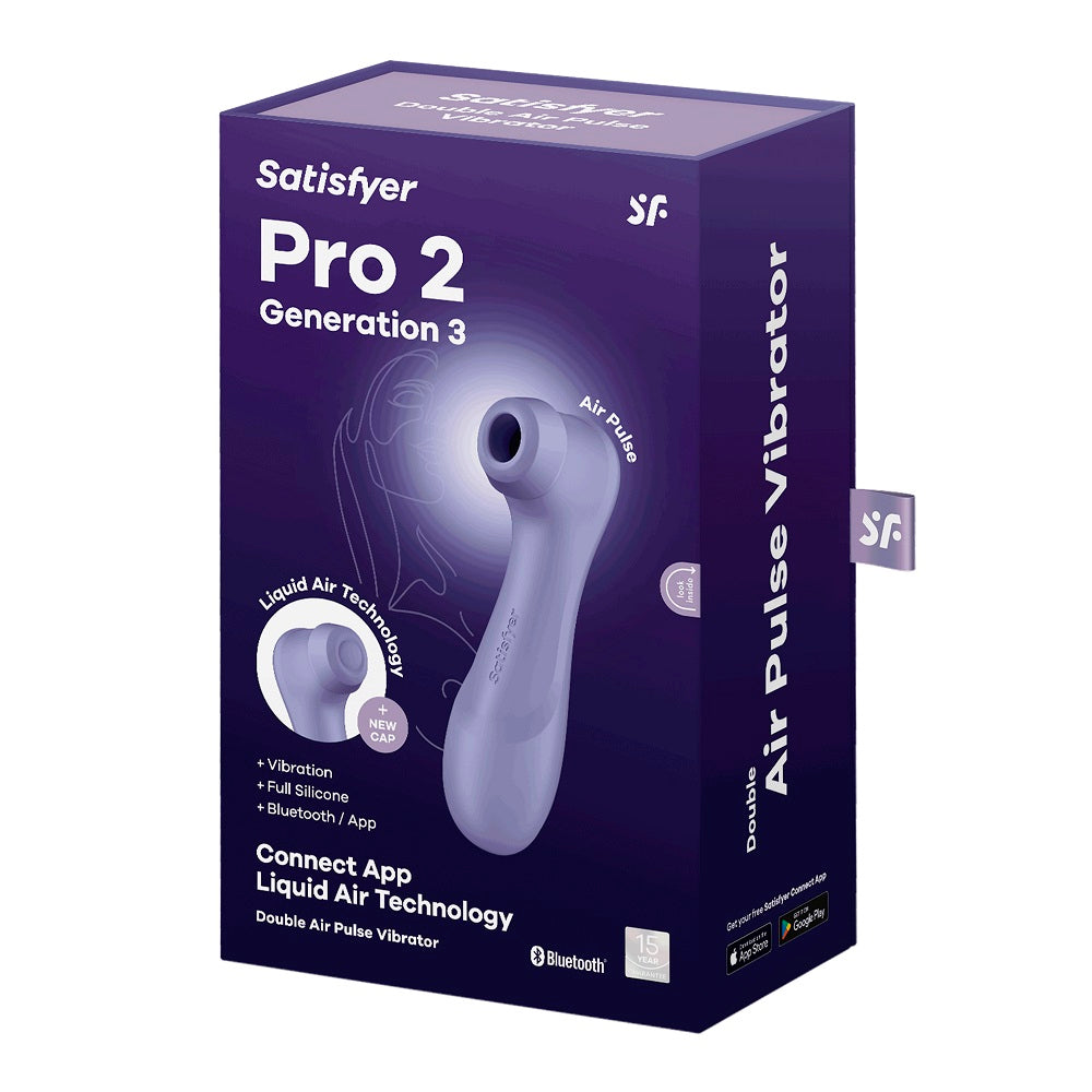 Satisfyer Pro 2 Generation 3 with Liquid Air Technology Connect App Lilac