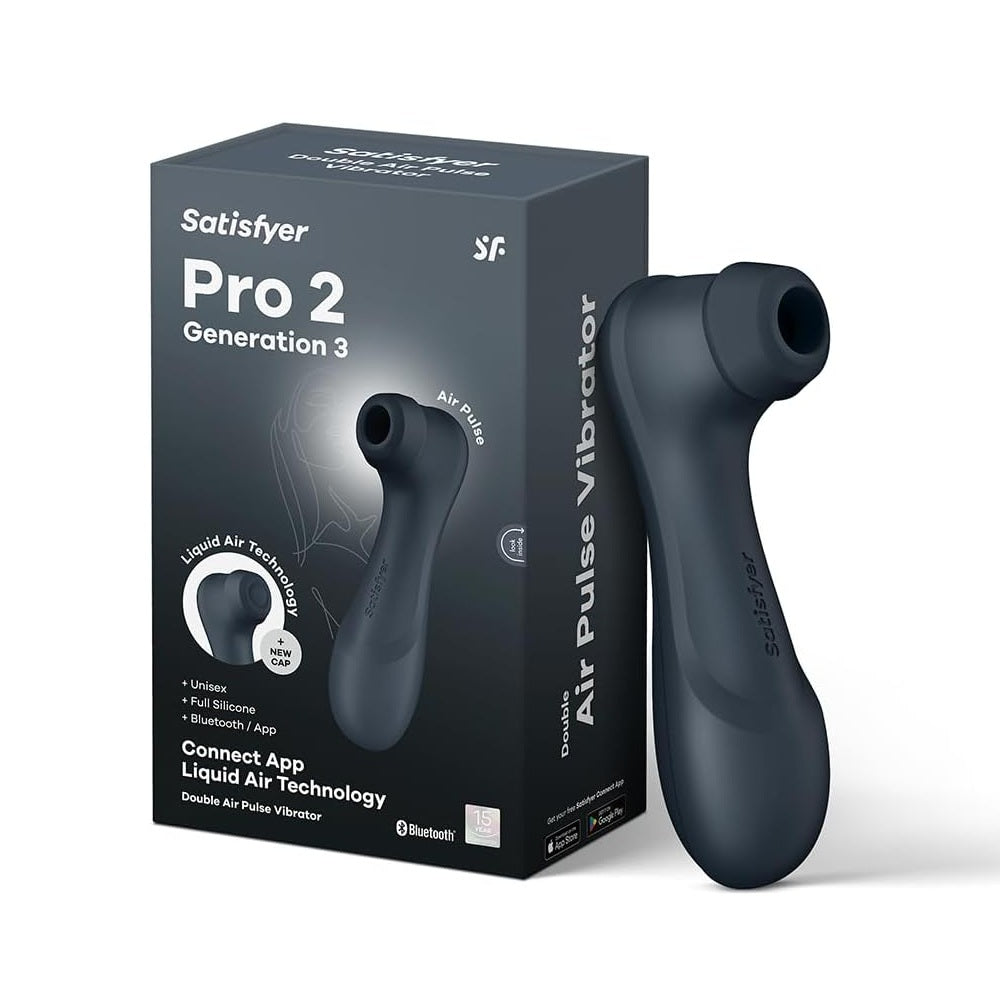 Satisfyer Pro 2 Generation 3 with Liquid Air Technology Connect App Dark Grey Main image