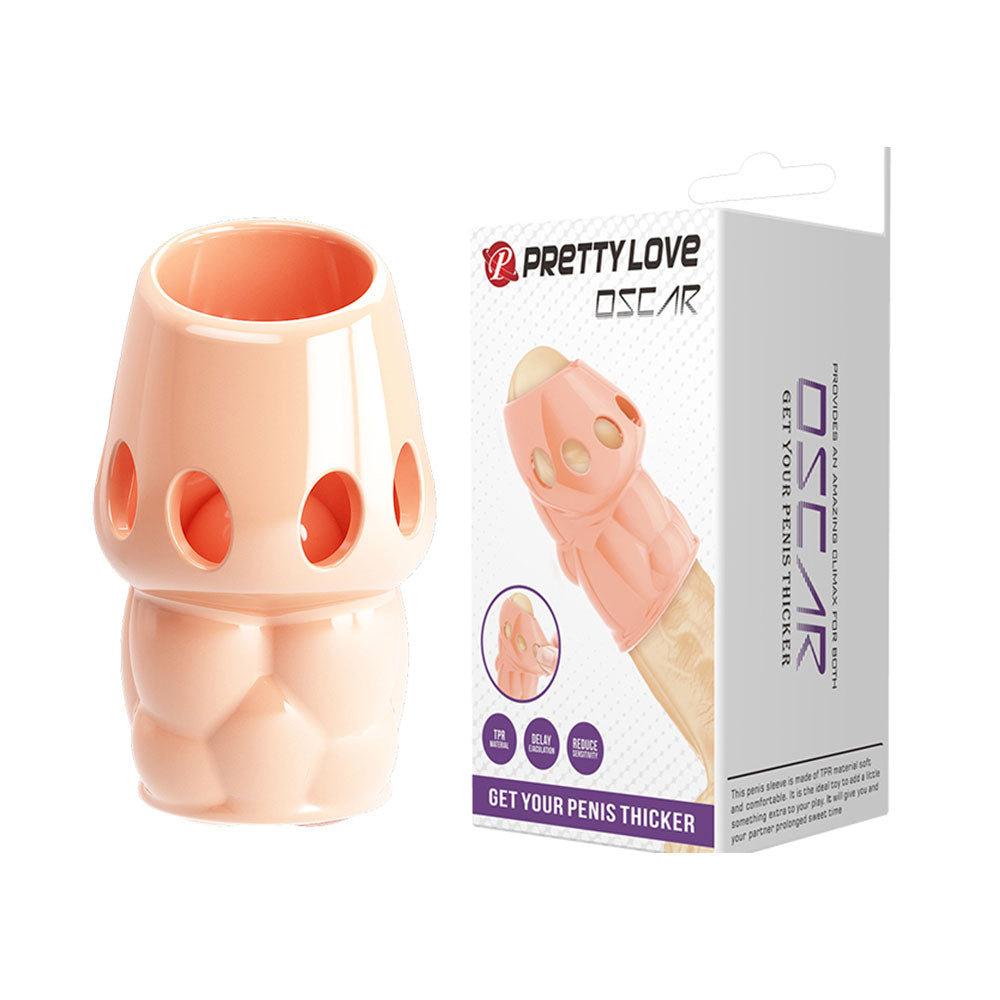 PRETTY LOVE OSCAR soft penis head sleeve Flesh white