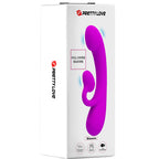 PRETTY LOVE Sincere rabbit vibrator with clitoral teaser scoop Purple