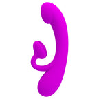 PRETTY LOVE Sincere rabbit vibrator with clitoral teaser scoop Purple