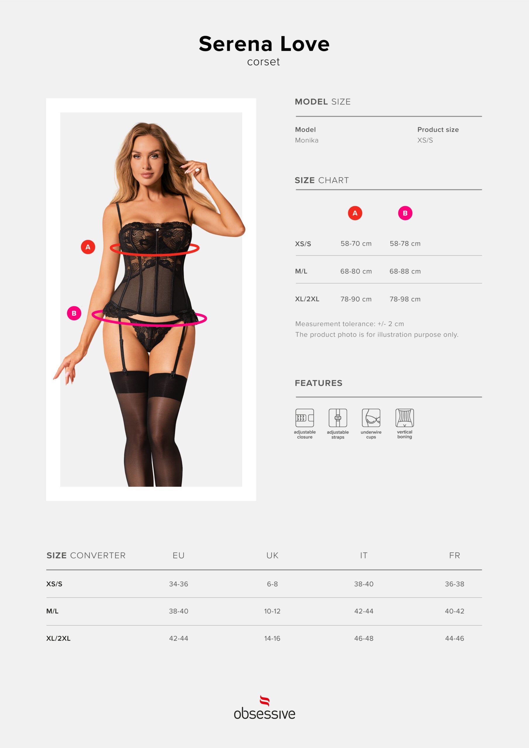 Obsessive Serena Love corset and thong Black - image 19