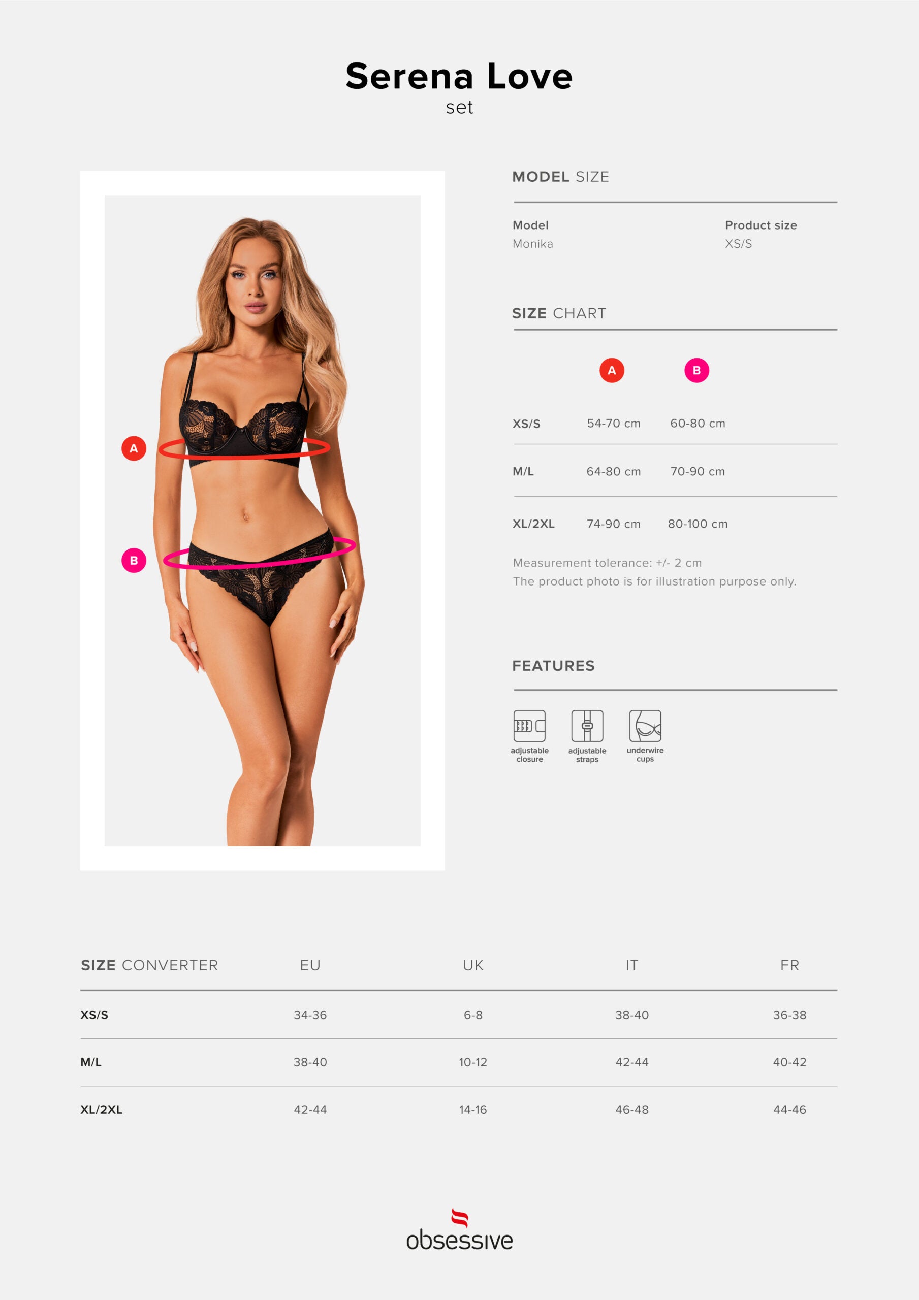 Obsessive Serena Love 2 pcs lacy set Black - image 18