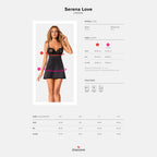 Plus size Obsessive Serena Love satin chemise and thong Black - image 5
