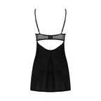 Plus size Obsessive Serena Love satin chemise and thong Black - image 3