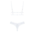 Plus size Obsessive Heavenlly white bra and thong set - image 5