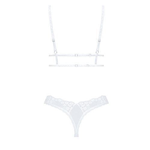 Plus size Obsessive Heavenlly white bra and thong set - image 5