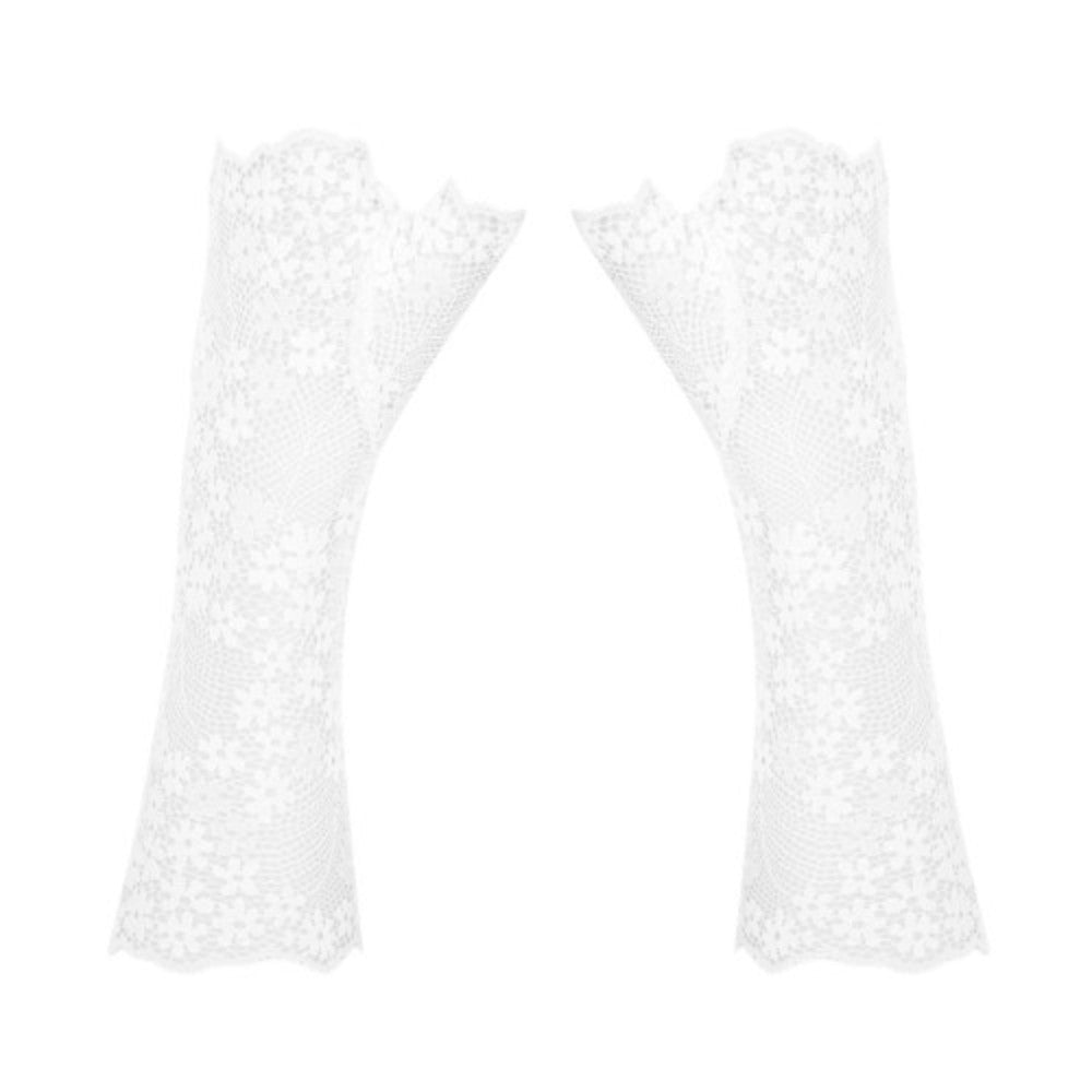 Obsessive Heavenlly white lacy gloves O/S Κύρια εικόνα προϊόντος