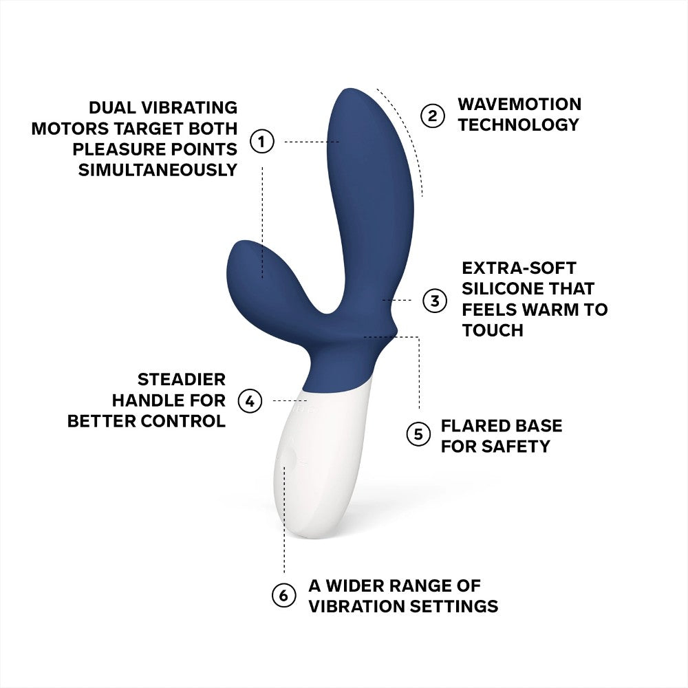 Lelo Loki Wave 2 Vibrating Prostate Massager Base Blue