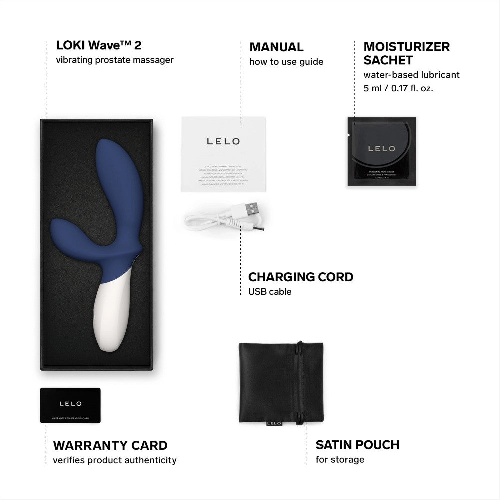 Lelo Loki Wave 2 Vibrating Prostate Massager Base Blue