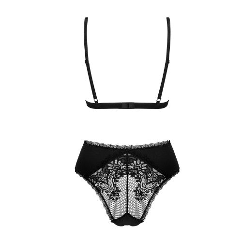 Plus size Obsessive Maderris Teddy with sensual cut Black