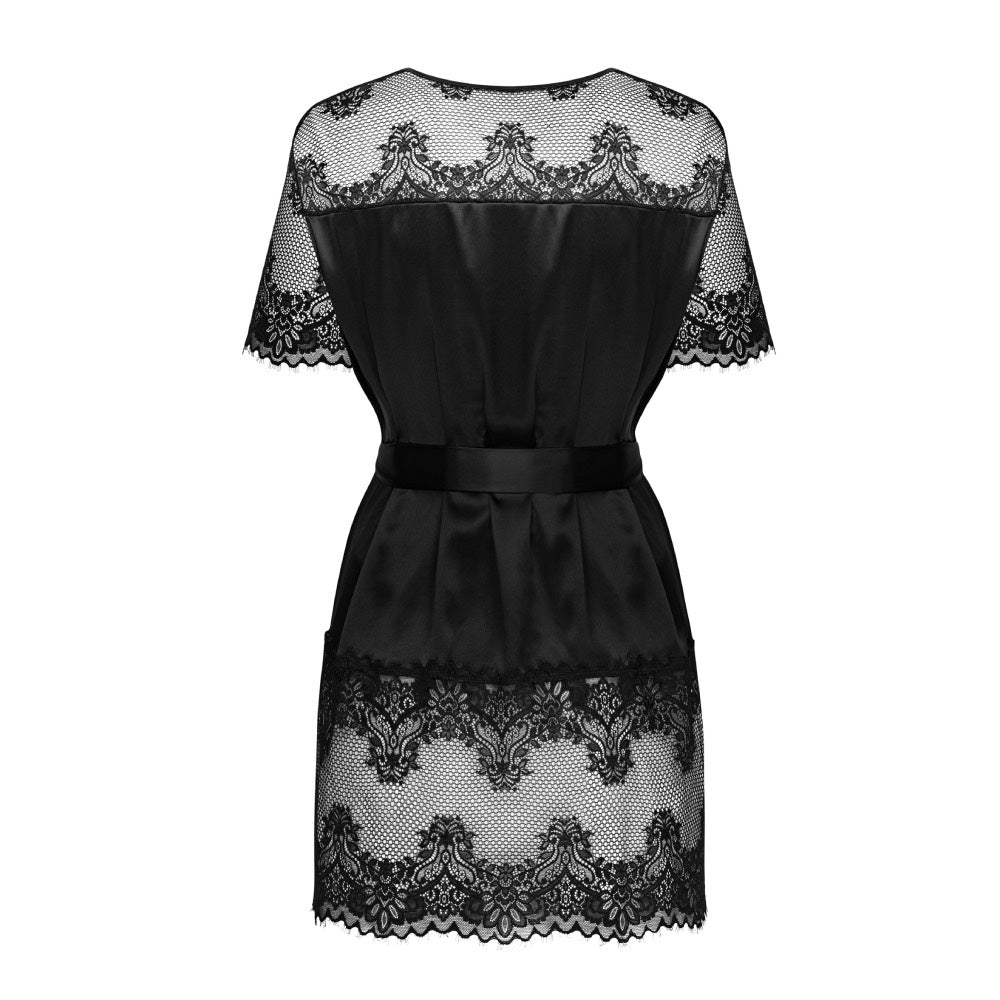 Plus size Obsessive Maderris sensual peignoir Black