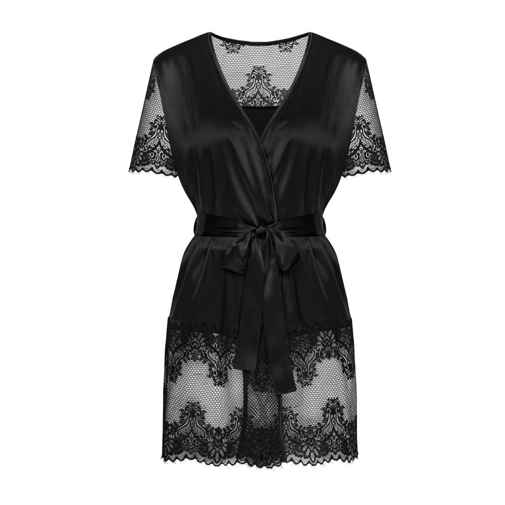 Plus size Obsessive Maderris sensual peignoir Black Main image