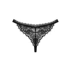 Plus size Obsessive Maderris thong with sensual lace Black
