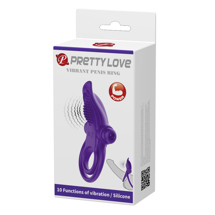 Pretty Love Vibrant Penis Ring Dark Purple - image 9