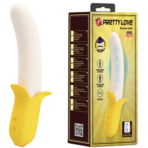 Pretty love Banana Geek silicone thrusting vibrator Main image