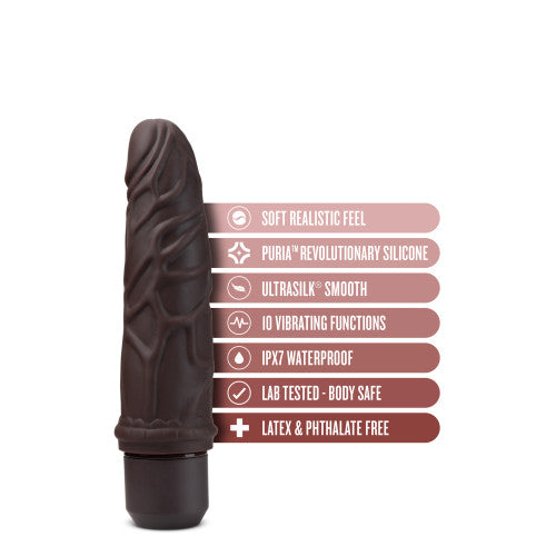 DR SKIN Dr Robert silicone vibrating dildo Brown 19 x 4.4 cm - image 6