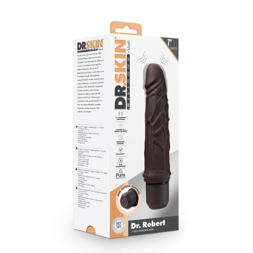 DR SKIN Dr Robert silicone vibrating dildo Brown 19 x 4.4 cm - image 7
