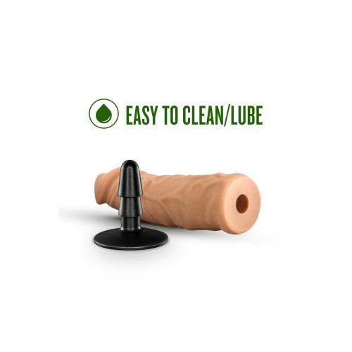 LOCK ON Argonite dildo with suction cup adapter Mocha 20 x 5 cm - image 3