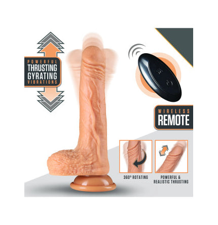 DR SKIN Dr Grey Thrusting remote dildo Vanilla 19.6 x 3.8 cm - image 5