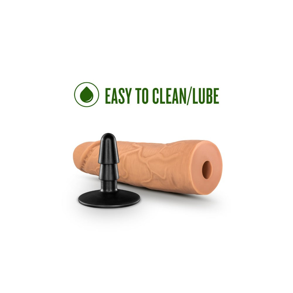 LOCK ON Dynamite dildo with suction cup adapter Mocha 17.7 x 5 cm Δευτερεύουσα εικόνα προϊόντος
