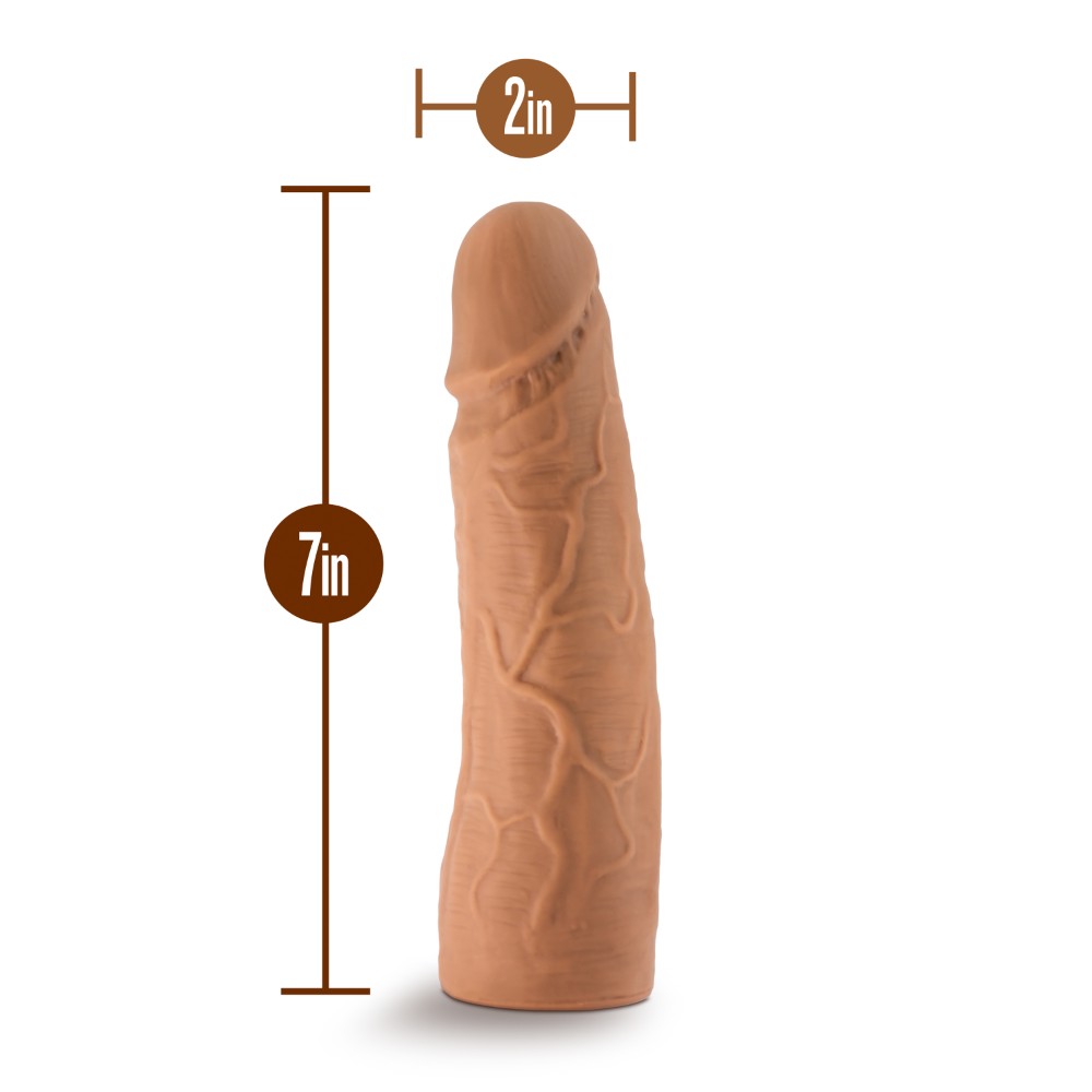 LOCK ON Dynamite dildo with suction cup adapter Mocha 17.7 x 5 cm