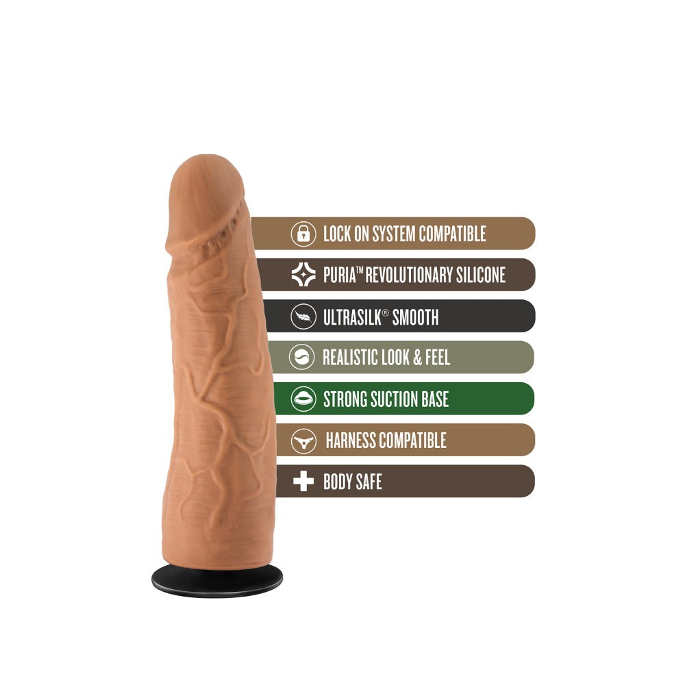 LOCK ON Dynamite dildo with suction cup adapter Mocha 17.7 x 5 cm