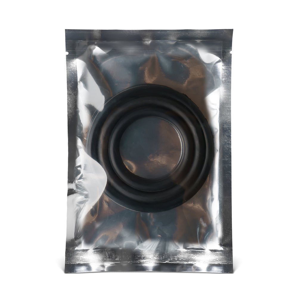 TOYBOY Black Silicone Triple Cock Ring Set - image 3