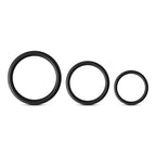 TOYBOY Black Silicone Triple Cock Ring Set - image 2
