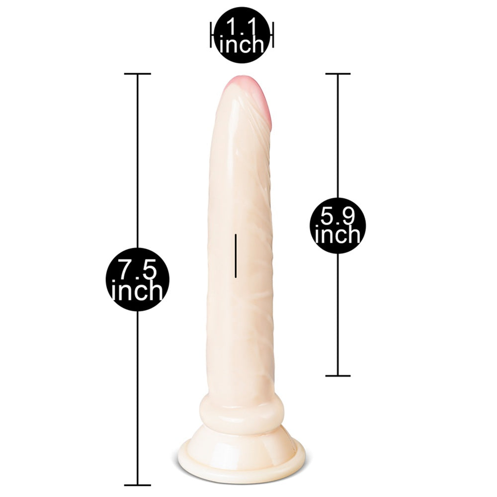 TOYBOY Realistic Dildo with suction cup Flesh colour 19.5 x 3 cm - image 7