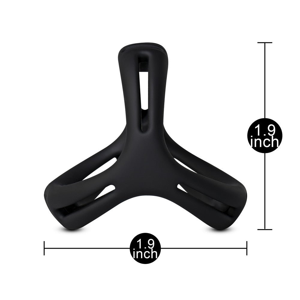 TOYBOY 3 in 1 Ultra Soft Cock Ring Type II BLACK - image 4