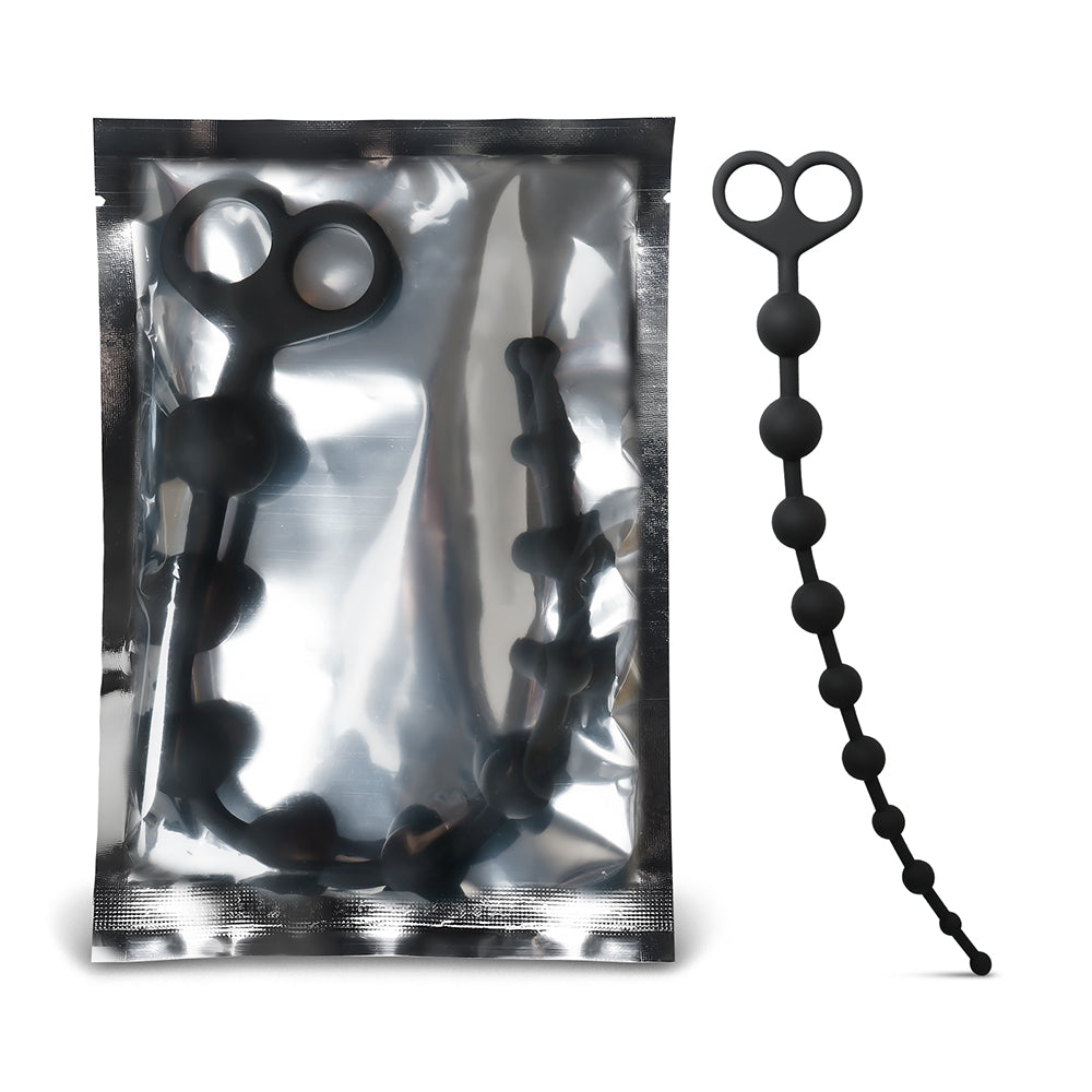 TOYBOY Anal Beads with Finger Rings 34 cm BLACK Main image
