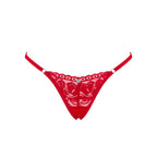 PLUS SIZE Obsessive Lacelove lacy thong Red