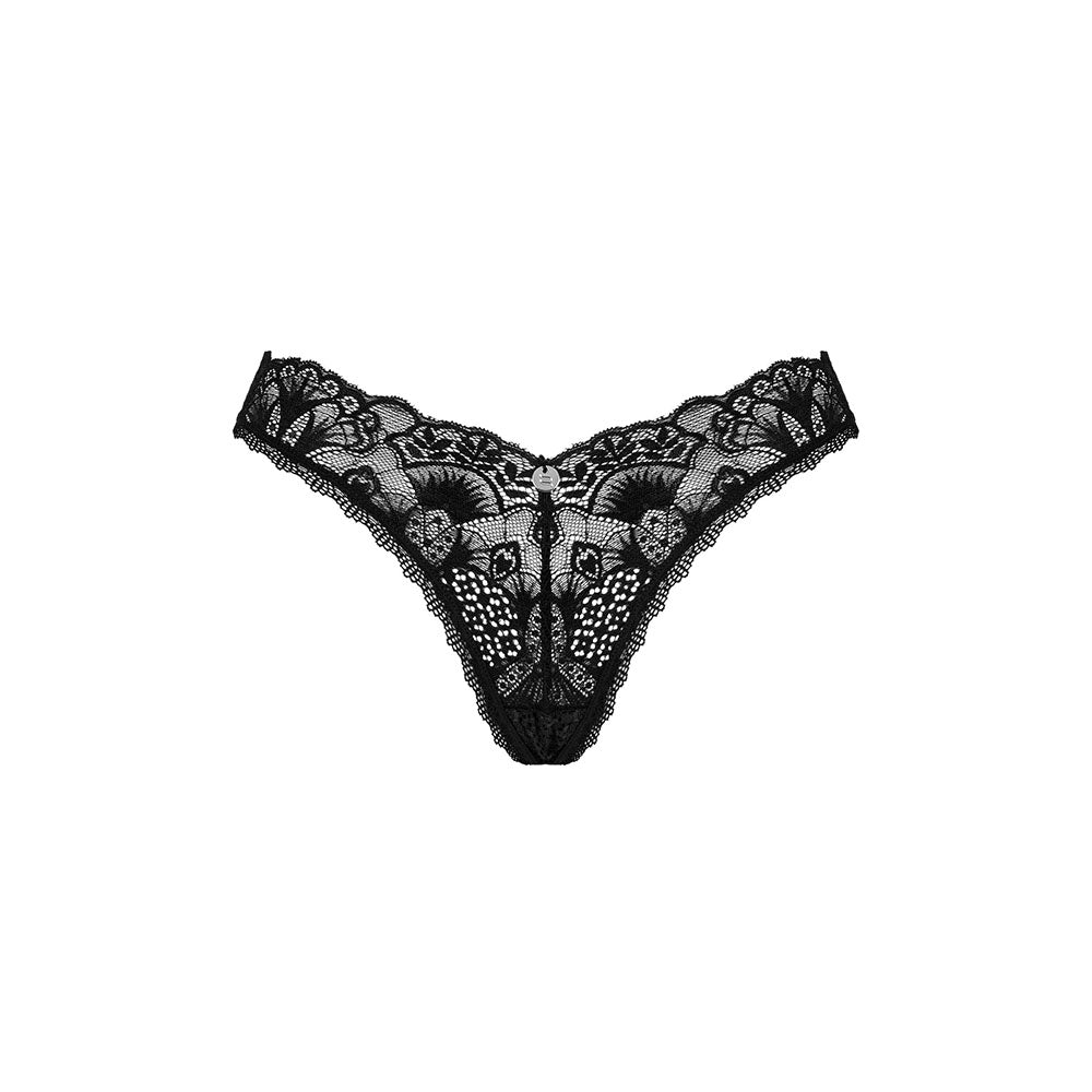 PLUS SIZE Obsessive Donna Dream lacy thong Black