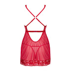 Obsessive Lacelove babydoll and thong Red - image 6