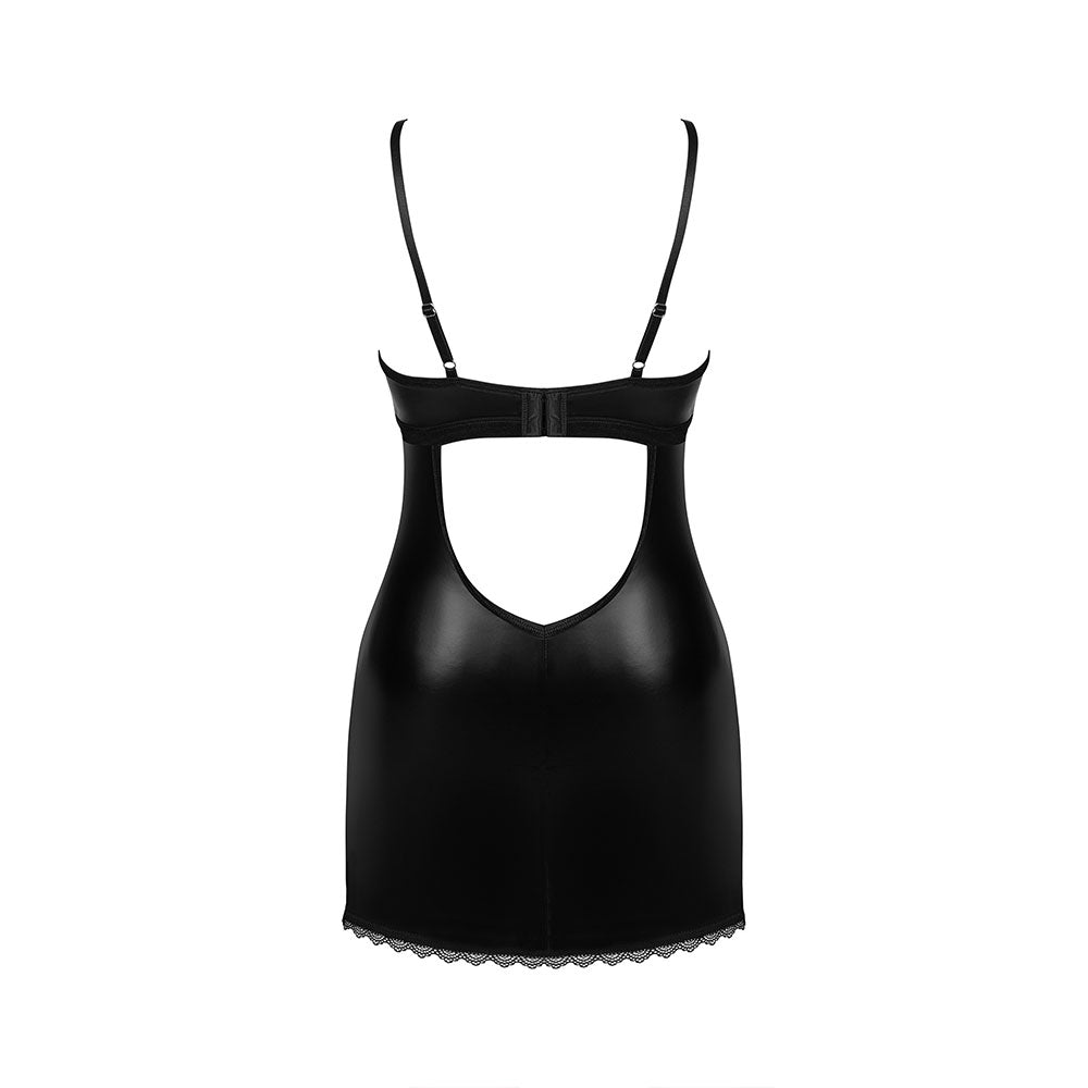 PLUS SIZE Obsessive Norides chemise and thong Black Main image