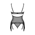 PLUS SIZE Obsessive Sherila corset and thong Black - image 5