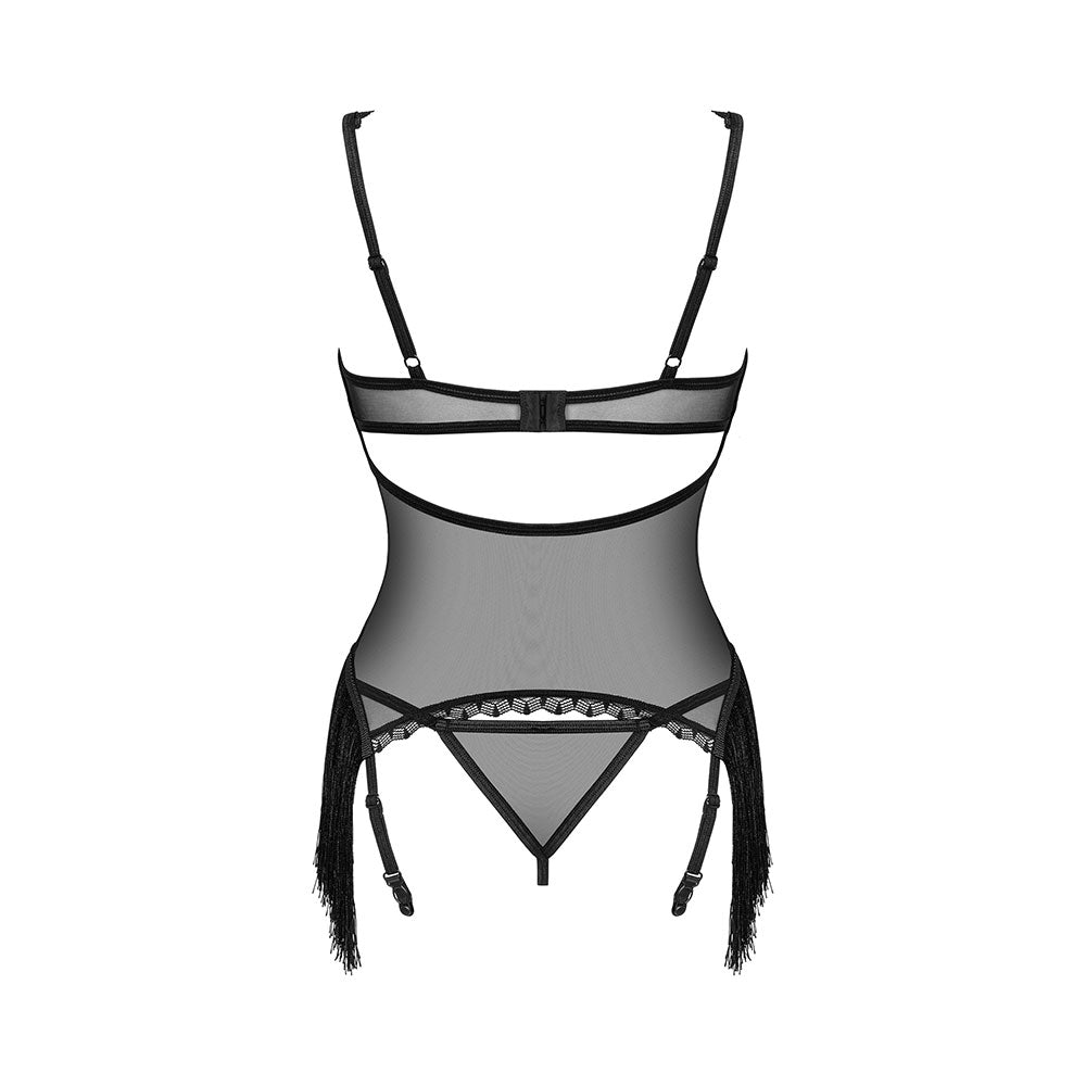 PLUS SIZE Obsessive Sherila corset and thong Black - image 5