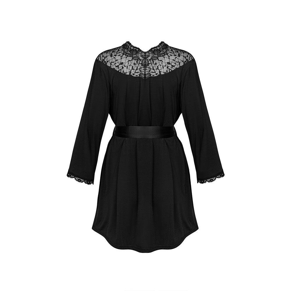 PLUS SIZE Obsessive Bellastia peignoir Black
