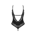 PLUS SIZE Obsessive Bellastia crotchless teddy Black