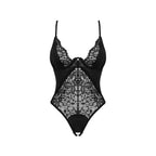 PLUS SIZE Obsessive Bellastia crotchless teddy Black