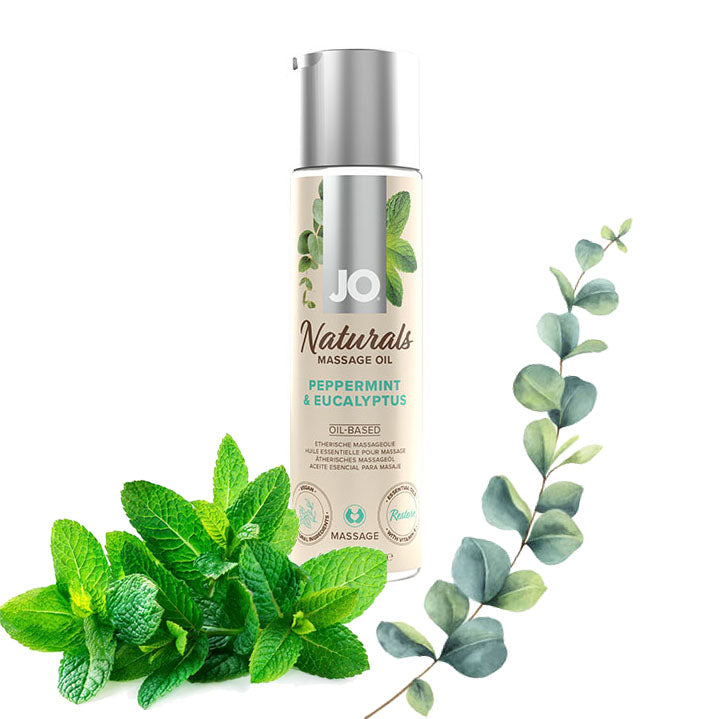 System Jo Naturals Massage oil Peppermint and Eucalyptus 120 ml Κύρια εικόνα προϊόντος