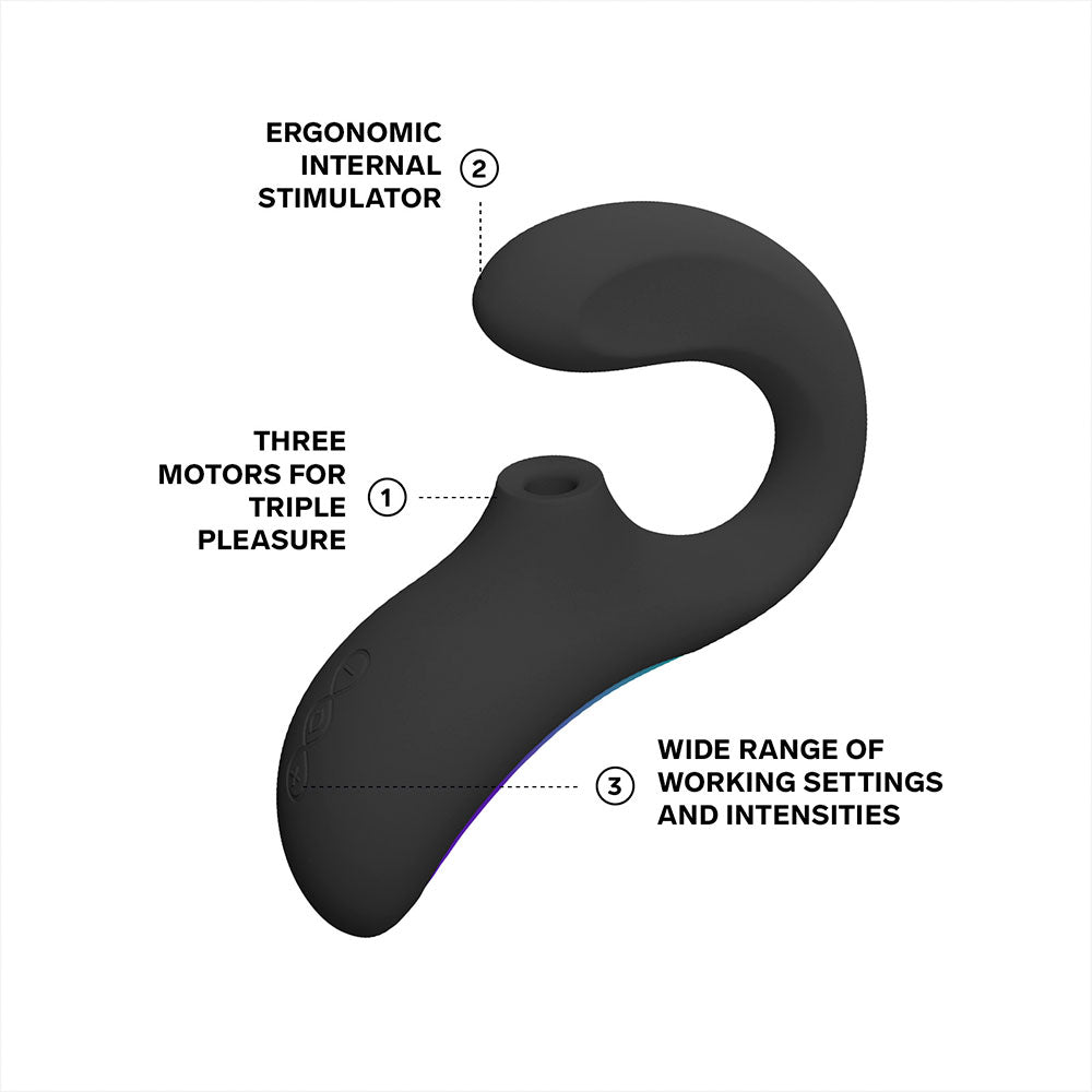 Lelo Enigma Wave Triple Stimulation Massager Black - image 3