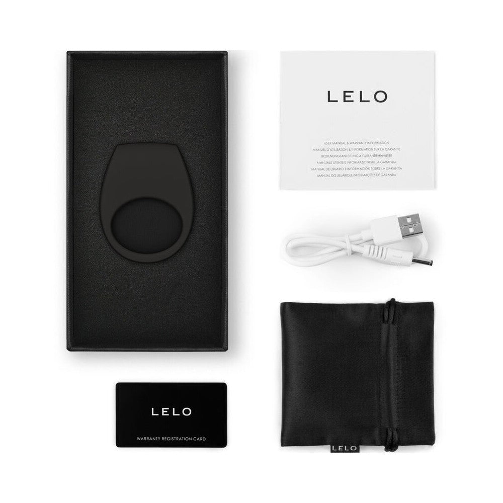 Lelo Tor 3 vibrating couples cock ring Base Black