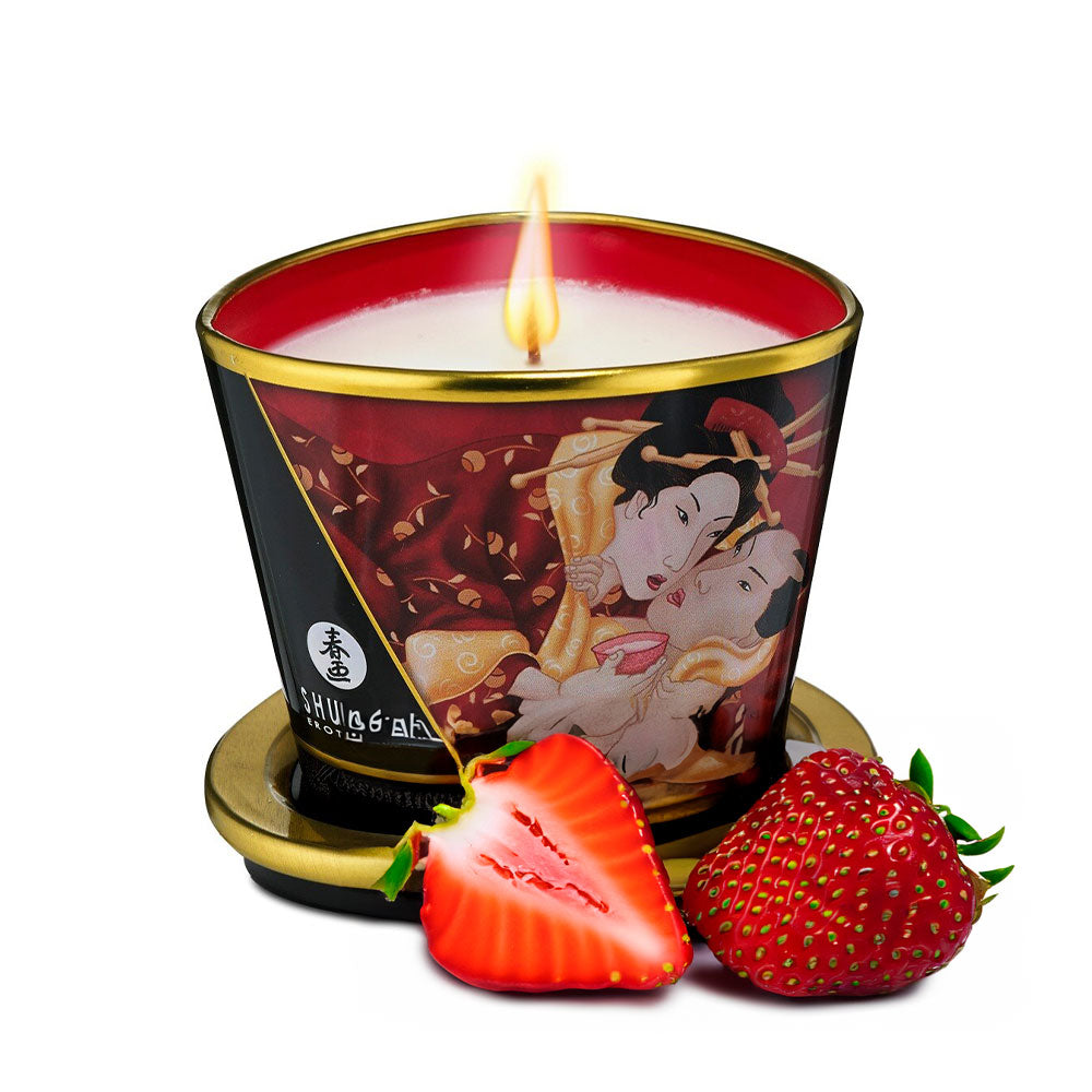 Shunga Massage Candle Strawberry 170ml Κύρια εικόνα προϊόντος