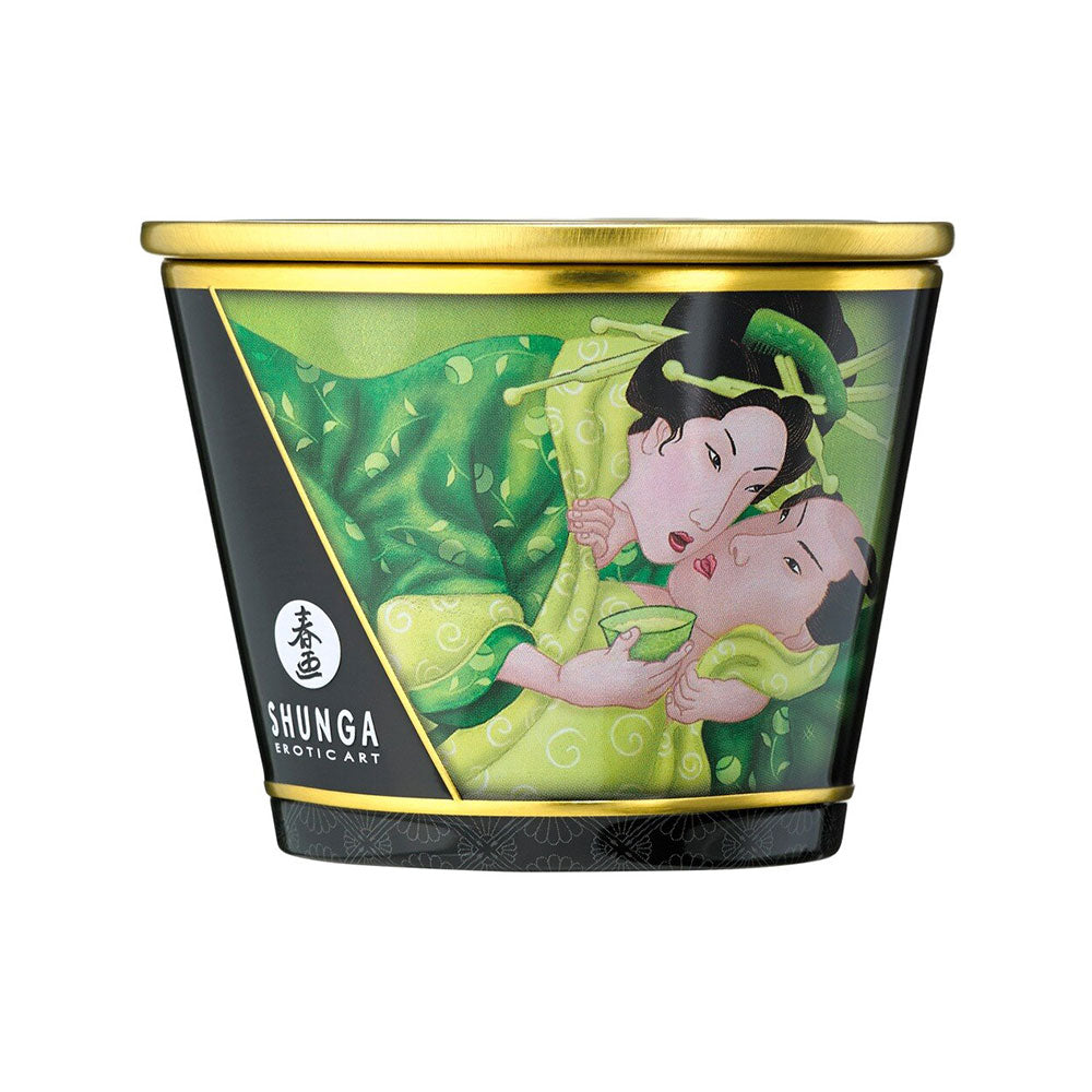 Shunga Massage Candle Green Tea 170ml - image 3