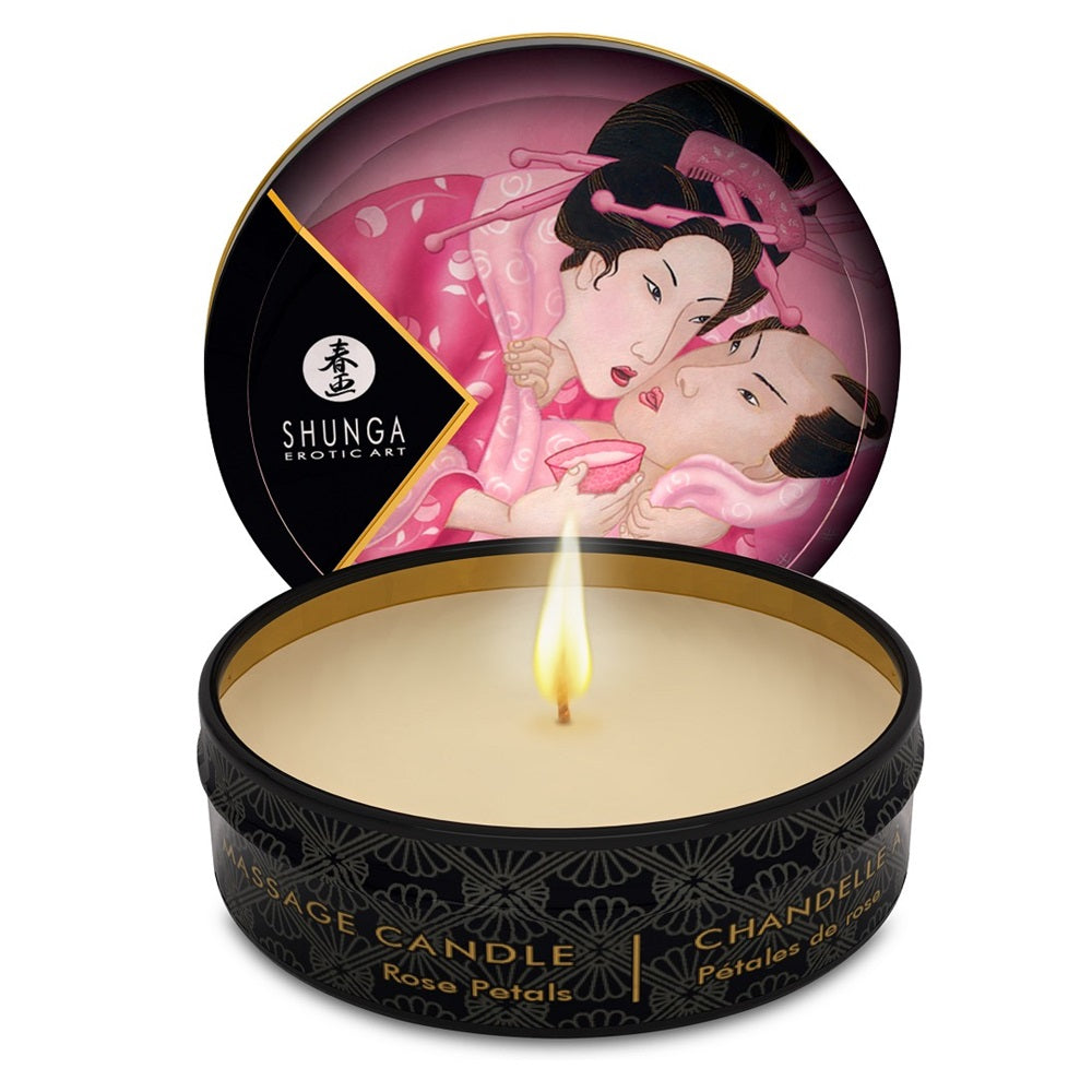 Shunga Massage Candle Rose Petals 30ml Κύρια εικόνα προϊόντος