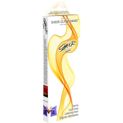 Glyde Sheer Dams oral sex sheets Purple WildBerry 4 pcs Main image