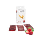 Glyde Flavored 10 Condoms Strawberry - 53mm