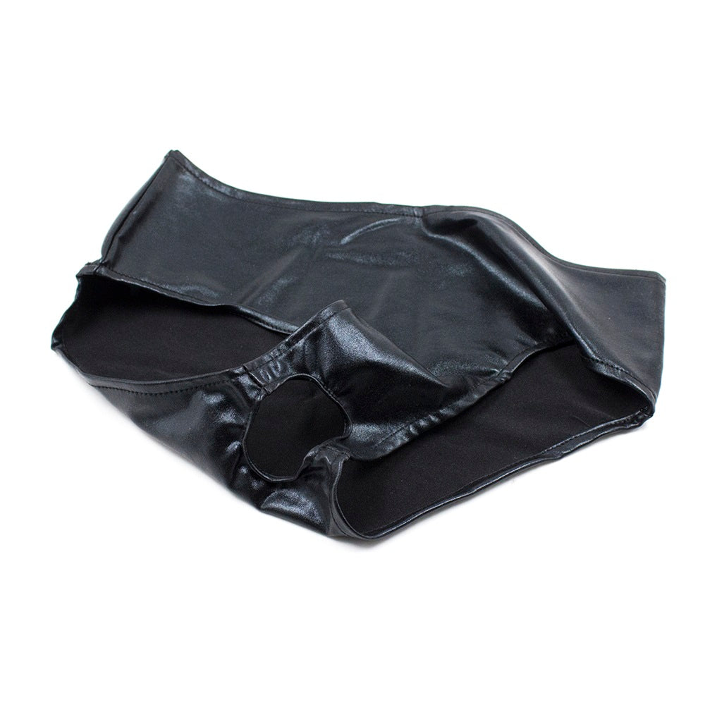 Medium size Black Open Bottom Sexy briefs M